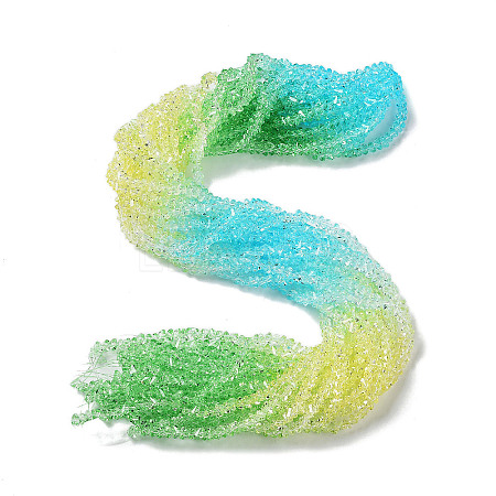 Transparent Glass Bead Strands GLAA-H023-03A-1