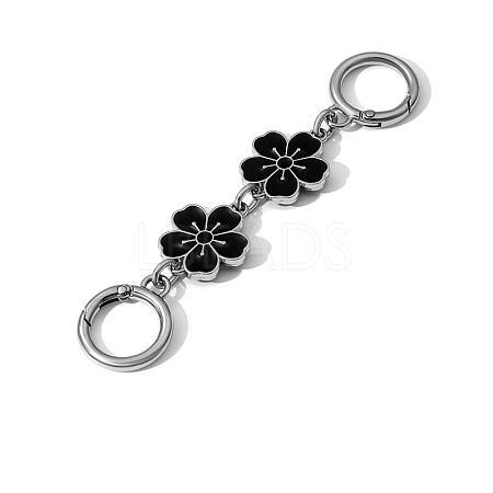 Flower Alloy Enamel Bag Extender Chains PW-WG02E6E-06-1