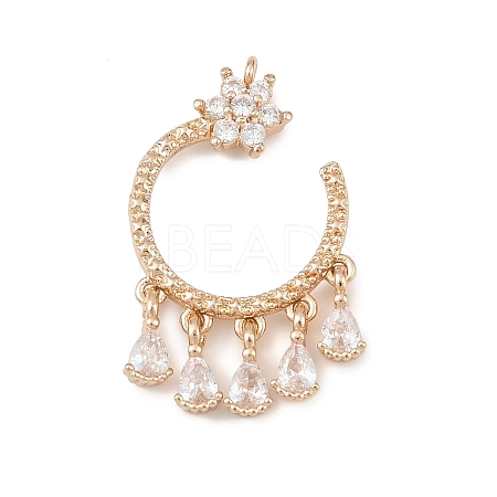 Brass Micro Pave Cubic Zirconia Pendants LS-KK-F918-01KCG-1