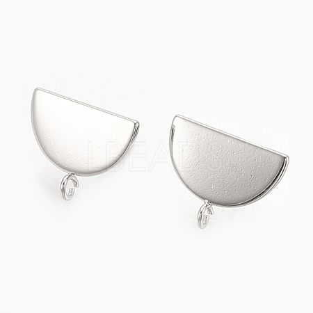 Brass Stud Earrings Findings X-KK-S345-191P-1