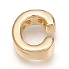 Brass Charms X-ZIRC-I037-01C-G-1