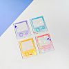 4Pcs 4 Colors Laser Style Acrylic Disc Keychain Blanks ZXFQ-PW0003-13H-1