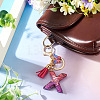 Alloy Resin Butterfly Keychains KEYC-TADJ0002-02G-X-5