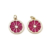 Brass Enamel Pendants KK-H072-14G-04-1