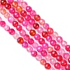 Natural Striped Agate/Banded Agate Beads Strands G-G545-04H-3