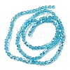 AB Color Plated Transparent Glass Beads Strands GLAA-G127-01C-2