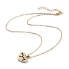 Golden Plated Heart with Constellation/Zodiac Sign Alloy Enamel Pendant Necklaces NJEW-H214-A10-G-4