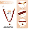 Alloy Resin Oval Pendant Single Face Dark Red Velvet Ribbon & Brass Chain Double Layered Choker Necklaces NJEW-TAC0038-3