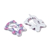 10Pcs 5 Colors Tartan Pattern Epoxy Resin Snap Hair Clip PHAR-P009-01I-4