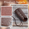 Tartan Pattern Imitation Leather Cuff Wristband for Bikers AJEW-WH0258-937A-4