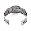Constellation Alloy Open Cuff Bangles for Women Men BJEW-C064-01AS-01-3