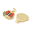 Graduation Season Brass Enamel Pendants KK-CBAF2EC-03G-B01-2