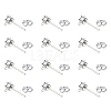 16Pcs Brass Stud Earring Findings KK-FS0001-56P-3