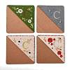 4Pcs Letter Personalized Hand Embroidered Corner Bookmarks JX587C-1
