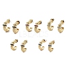 Glass Ring Stud Earrings EJEW-P245-05G-1