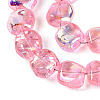 Electroplate Transparent Glass Beads Strands EGLA-N057-02A-06-3