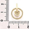 Brass Micro Pave Cubic Zirconia Pendants KK-N261-23A-G-3