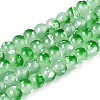 Baking Paint Glass Beads Strands DGLA-N015-4mm-09-1