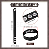 15Pcs Imitation Leather Simple Plain Cord Bracelet with Alloy Buckles BJEW-ME0001-06B-2