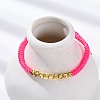 Polyester Cord Braided Bead Bracelets for Women BJEW-L698-01G-09-2