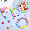 CHGCRAFT 18 Style Food Grade Eco-Friendly Silicone Beads SIL-CA0001-62-4