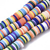 Handmade Polymer Clay Beads Strands X-CLAY-R089-6mm-084-1