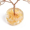 Natural Rose Quartz and Yellow Quartz Chips Tree of Life Decorations DJEW-B013-01H-3