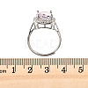925 Sterling Silver Pave Cubic Zirconia Finger Rings RJEW-C138-01C-02-4