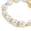 Rack Plating Brass and ABS Imitation Pearl Bracelets BJEW-B106-16G-2