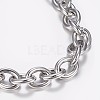 Tarnish Resistant 304 Stainless Steel Cable Chain Bracelets X-BJEW-I238-09P-2