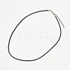 Black Imitation Leather Cord Necklace Making X-PJN472Y-2