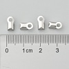Tarnish Resistant 304 Stainless Steel Fold Over Crimp Cord Ends X-STAS-M009-01A-3