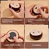 Wood Round Furniture Legs FIND-WH0199-412C-4