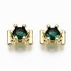 Brass Micro Pave Cubic Zirconia Cabochons KK-S061-48G-C-NR-1