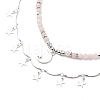 2Pcs 2 Style Alloy Moon & Star Charm Necklaces Set NJEW-JN04065-4