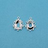 Electroplating Zinc Alloy Pendant Cabochon Settings FIND-WH0005-63S-1