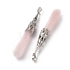 Natural Rose Quartz Big Pointed Pendants G-G797-05P-08-2