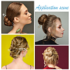 6Pcs 3 Colors Brass Hair Forks for Women AJEW-GO0002-34-6
