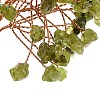 Natural Peridot Chips Tree of Life Decorations DJEW-C016-02I-2