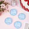 4Pcs It's My Birthday Tinplate Brooches JEWB-CN0001-12B-4