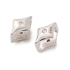 925 Sterling Silver Micro Pave Clear Cubic Zirconia Slide Charms STER-P061-02B-P-2