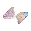 Electroplate and Golden Metal Enlaced Glass Beads EGLA-T029-03A-2