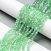 Transparent Electroplate Glass Beads Strands GLAA-F029-2mm-C24-4