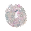 Dyed & Heated Natural Agate Beads Strands G-P539-D01-02-3