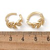 Brass Micro Pave Clear Cubic Zirconia Cuff Earrings EJEW-I249-11G-4
