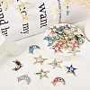 48Pcs 12 Style Alloy Enamel Pendants ENAM-TA0001-73-5