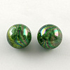 AB Color Transparent Crackle Round Acrylic Beads CACR-S006-10-1