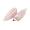 Natural Rose Quartz Pointed Pendants G-D040-01P-B09-2