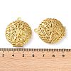 Rack Plating Brass Locket Pendants KK-M269-10G-4