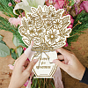Wood Flower Bouquet Greeting Card AJEW-WH0441-003-6